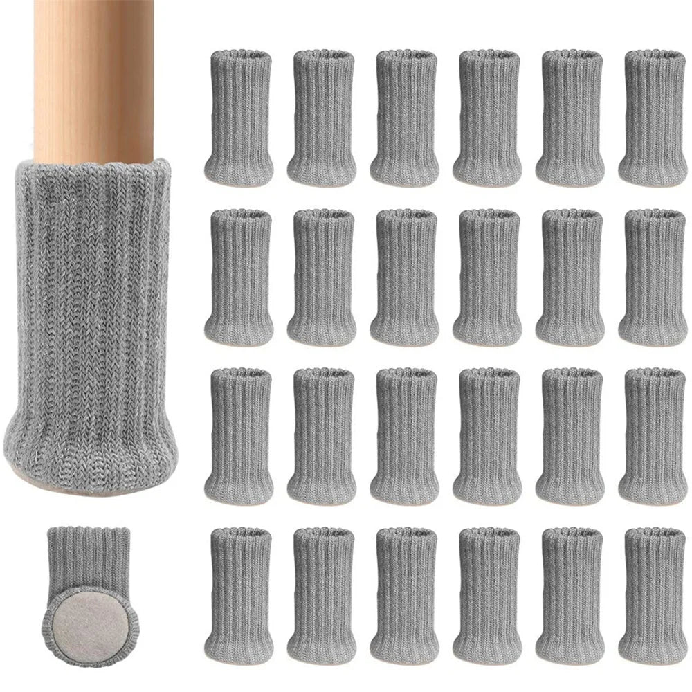 Chair Leg Socks - High Elastic Floor Protectors with Anti-Slip Pads (24PCS Set)