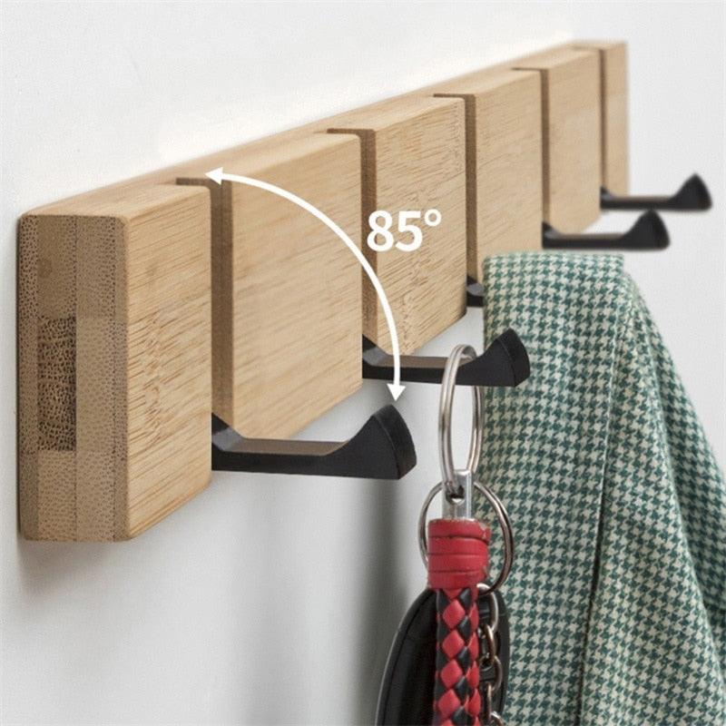 Wall-Mounting Bamboo Coat Rack