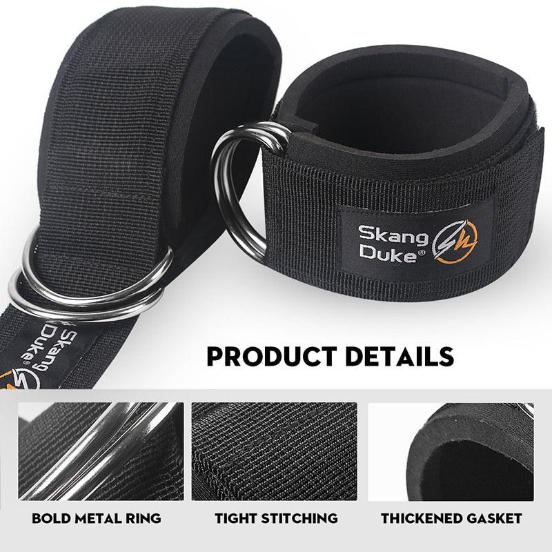 Fitness, Equipment, Gym, Ankle Strap, Padded, Double D-ring, Adjustable, Ankle, Weight, Leg Training, Brace, Support, Sport, Safety, Abductors, clouddiscoveries.com