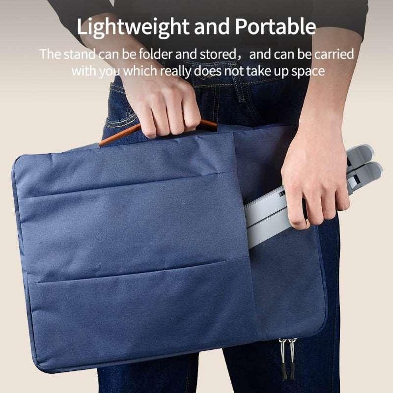 Adjustable, Portable, Laptop Stand, Aluminum, Macbook Tablet, Notebook Stand, Table, Cooling Pad, Foldable Laptop Holder, clouddiscoveries.com