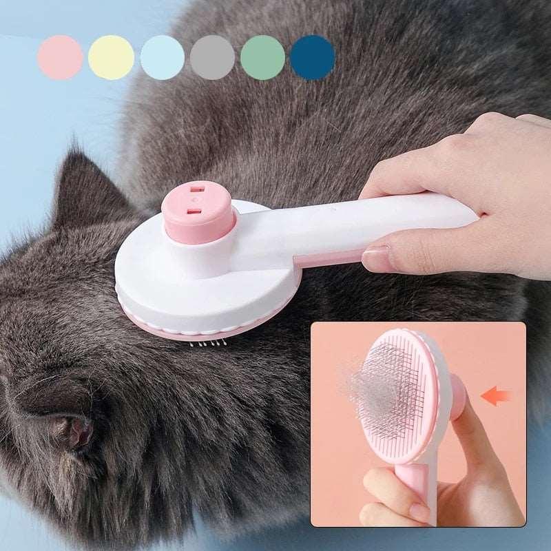 Pet, Cat Brush, Dog Comb, Self Cleaning, Slicker Brush, Cat, Dog Hair, Removes, Tangled, Pet Hair, Massages, Comb, Cats Accessories, clouddiscoveries.com