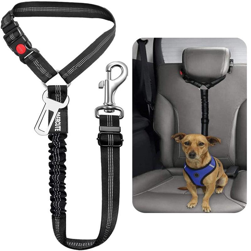 New, Solid, Two-in-one Dog Harness, Leash, Pet, Car Seat Belt, BackSeat, Safety Belt, Adjustable, for Dogs, Collar, Pet Accessories, clouddiscoveries.com