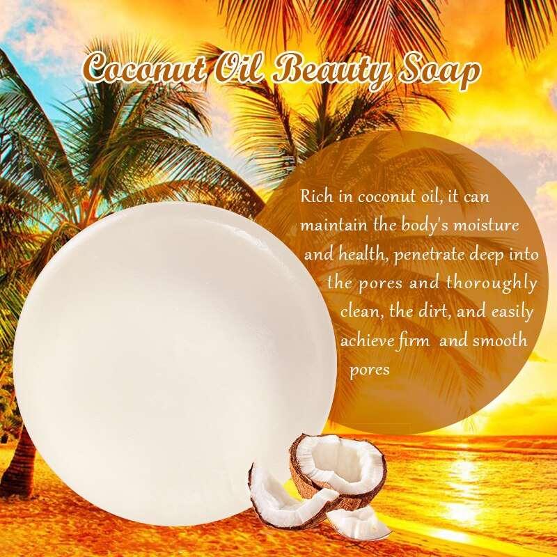 Virgin Coconut Oil, Bath Soap, Soften Skin, Facial Cleanser, Handmade Milk Whitening, Brighten Crystal Clear Foam Essential oil Soaps, CloudDiscoveries.com
