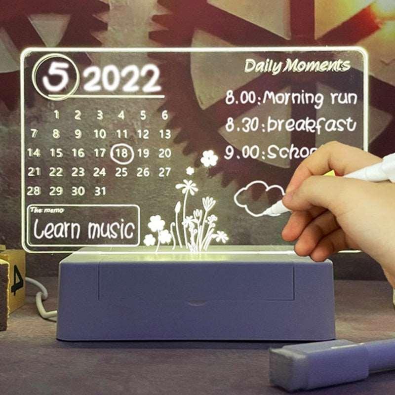 Creative Led Note Board, Night Light, USB Message Board With Pen, Holiday Light ,Children Girlfriend Gift Decoration, DIY Night Lamp, CloudDiscoveries.com