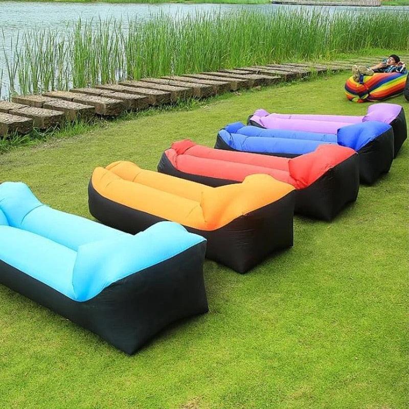 Trend Outdoor Products, Fast Inflatable Air Sofa Bed, Good Quality Sleeping Bag, Inflatable Air Bag, Lazy bag Beach Sofa, clouddiscoveries