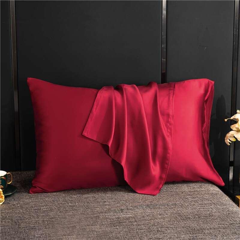 Silk Pillowcase, Superior, Quality, Protect Hair, Pillow, Case, Solid, Color, Bedding, Pillow Case, Cover, clouddiscoveries.com